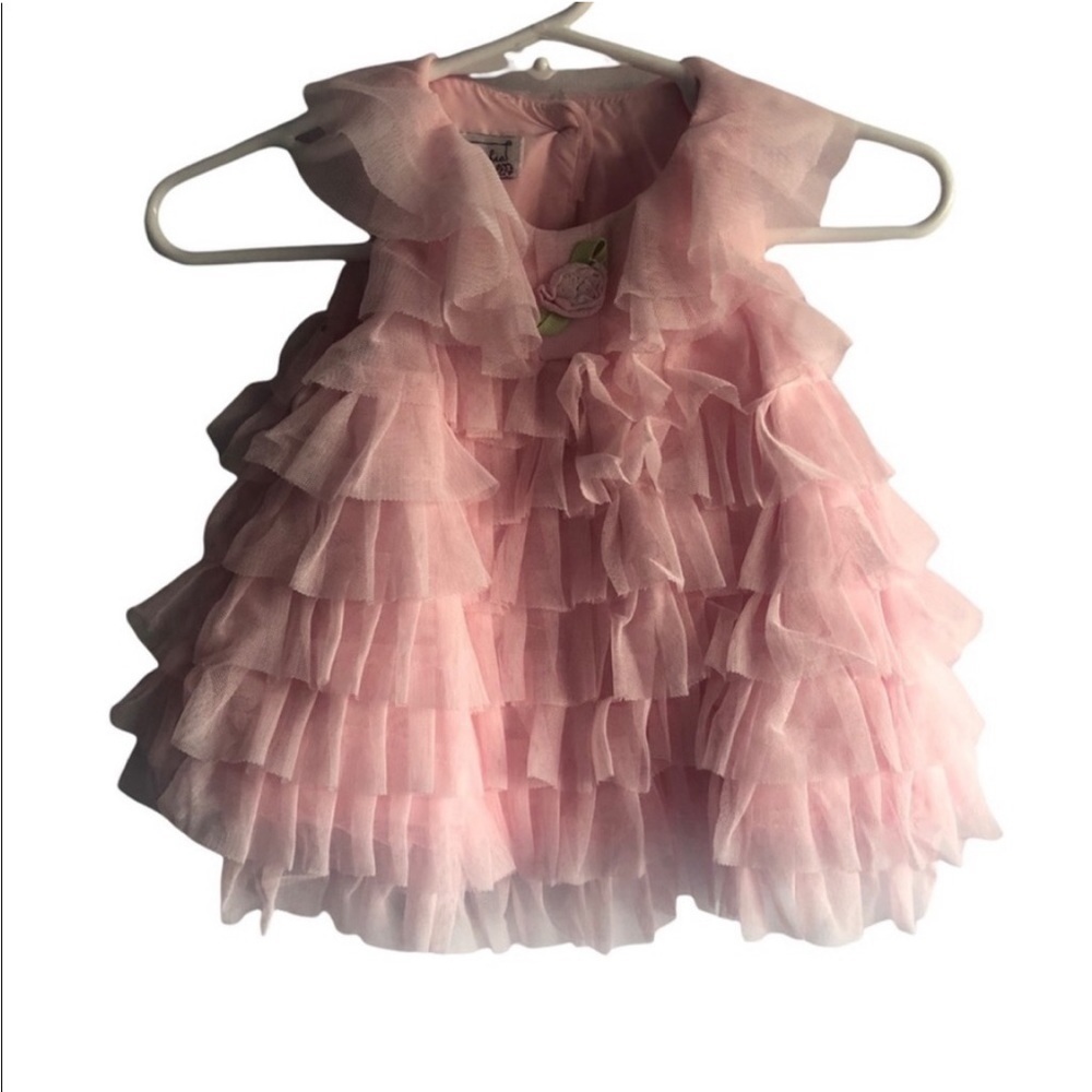 Pippa & Julie Pink Ruffle Formal Dress